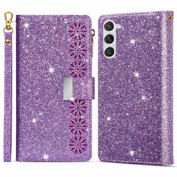 Starlight Series Samsung Galaxy S23 5G Lommebok-deksel Lilla