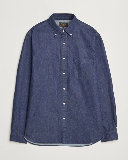 BEAMS PLUS Denim Button Down Shirt Dark Indigo BEAMS PLUS Denim Button Down Shirt Dark Indigo