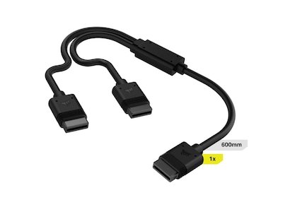 Corsair iCUE LINK Y-Splitter 600mm Strømkabel Sort Corsair iCUE LINK Y-Splitter 600mm Strømkabel Sort