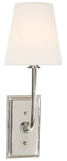 Hulton vägglampa nickel/linne Hulton vägglampa nickel/linne
