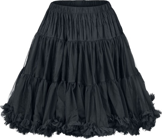 Banned Alternative Rockabilly Middellangt skjørt Walkabout Underskjørt XS-S til XL-XXL Damer svart
