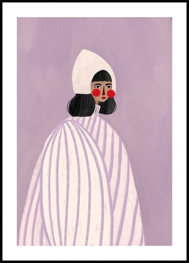 The Woman With the White Hat Poster Plakat / 40x50cm