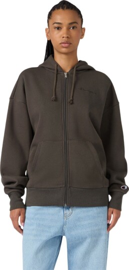 Champion   Hettegenser Full Zip Hoodie Sweatshirt   Grønn