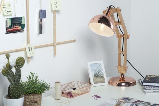 Salado Bordlampe 53 cm Kobber