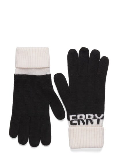 Burberry Lg Bb Wool Knit Gloves Black S/M Burberry Lg Bb Wool Knit Gloves Black S/M