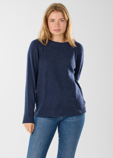 Seaside Maine Pullover W Navy 38 Strikket