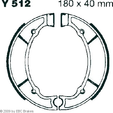 Bremsesko sett EBC Brakes Y512 Bremsesko sett EBC Brakes Y512