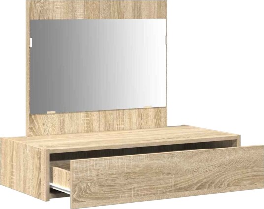 Vegghengt sminkebord Sonoma Eik 83x40x70 cm
