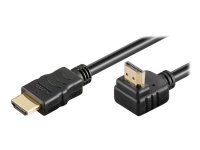 MicroConnect - HDMI-kabel med Ethernet - HDMI til HDMI og vinklet - 1,5 m - sort