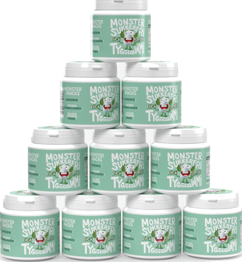 Monster Sukkerfri Tyggegummi 10x84g - Eucalyptus