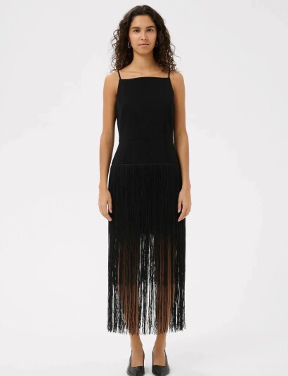 InWear Charleeneiw Fest Fringe Dress Black 44 InWear Charleeneiw Fest Fringe Dress Black 44