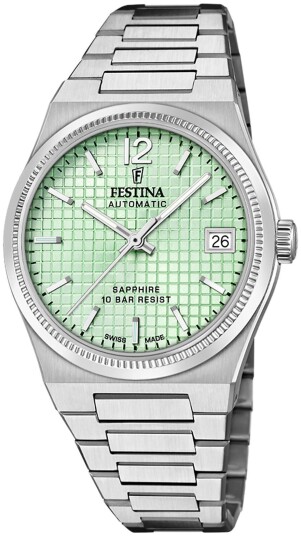 Festina Dameklokke F20029 3 Swiss Made Grønn/Stål Ø35 mm
