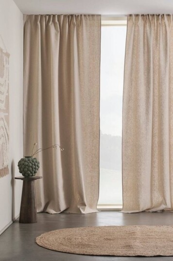 Jotex ELI gardin med multifunksjonsbånd 2-pk Linbeige 1708759-04-250 1708759-04-300