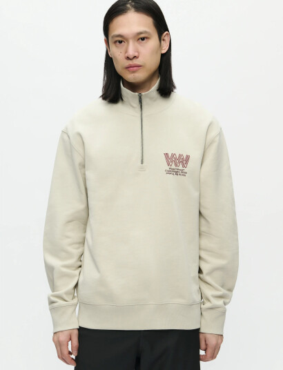 WOOD WOOD Wwjack Half Zipper Corp 25211 - Cream - XS WOOD WOOD Wwjack Half Zipper Corp 25211 - Cream - XS
