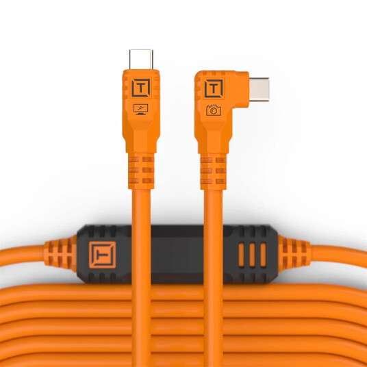 Tetherpro USB-C til USB-C 9,4m Hi-vis Oransje Right Angle Tetherpro USB-C til USB-C 9,4m Hi-vis Oransje Right Angle