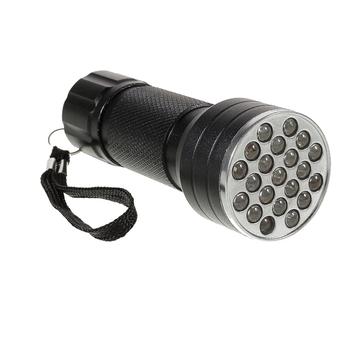 UV lommelykt med 21 lysdioder 395NM svart UV lommelykt med 21 lysdioder 395NM svart