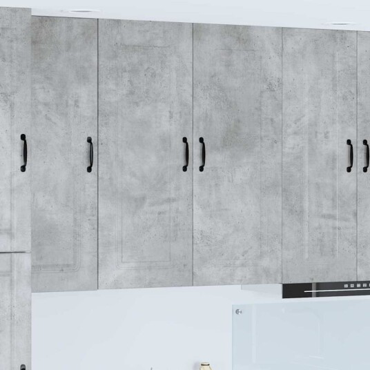  Kjøkkenskap med hylle Betonggrå 80 x 31 x 100 cm Konstruert tre