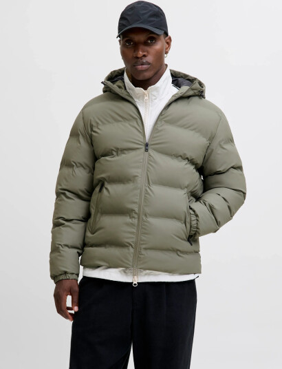 Jack & Jones Jjelements Pu Puffer Sn - Khaki green - XXL Jack & Jones Jjelements Pu Puffer Sn - Khaki green - XXL