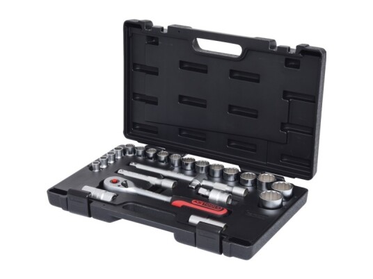 Ks Tools 911.1595, Støpselsett, 1/2", 24 Hoder, Kromvanadiumstål, 3 Kg