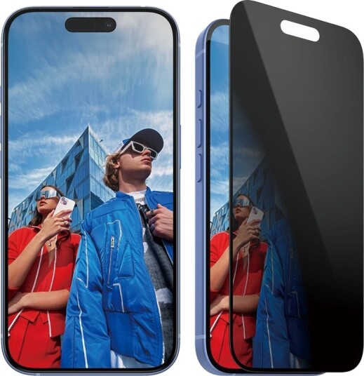 PanzerGlass Ultra-Wide Fit Privacy Skjermbeskytter for iPhone 16/15 med Applikator