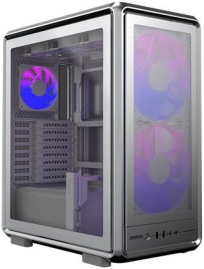 Cooler Master Masterframe 500 Mesh Mid Tower Kabinett med Herdet Glass Sølv Cooler Master Masterframe 500 Mesh Mid Tower Kabinett med Herdet Glass Sølv