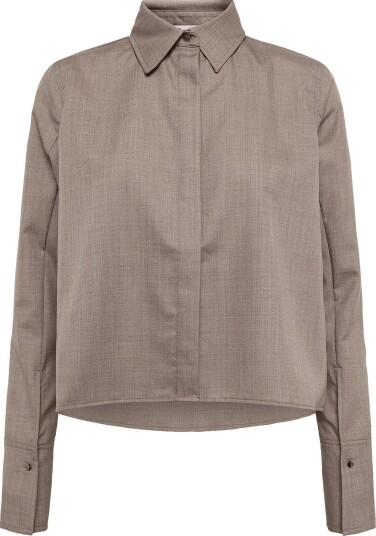 Ahlvar Gallery Mindi Wool Shirt Brown S