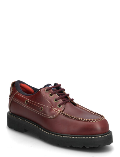 Tommy Hilfiger Archive 01 Boat Shoe  Leather - Burgundy - 43