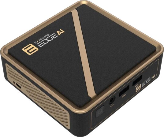 Sapphire Edge AI 370 Mini-PC Ryzen AI 9 HX 370 SFF Gyllen Svart Sapphire Edge AI 370 Mini-PC Ryzen AI 9 HX 370 SFF Gyllen Svart