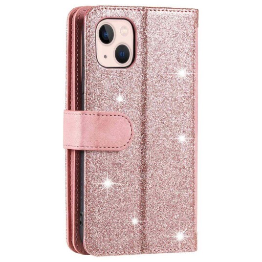 INCOVER iPhone 14 Plus Skinndeksel m. Lommebok og Magnetlås - Rosa