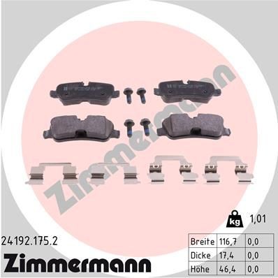 Bremseklosser ZIMMERMANN 24192.175.2 Bremseklosser ZIMMERMANN 24192.175.2