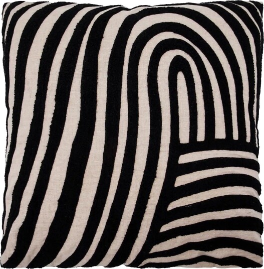 house doctor Cushion, Hdsky, Sand, Black - SAND - L:50 cm.W:50 cm.H:10 cm
