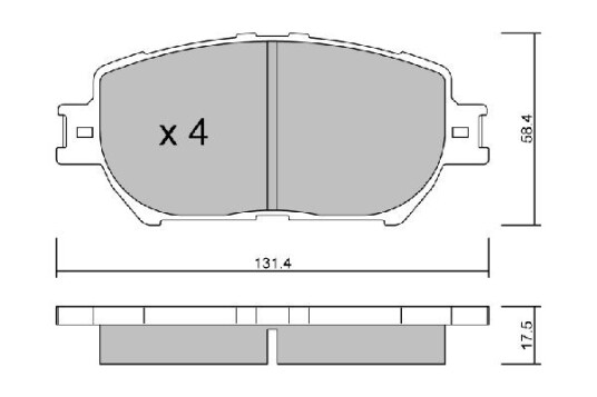 Bremseklosser AISIN BPTO 1023