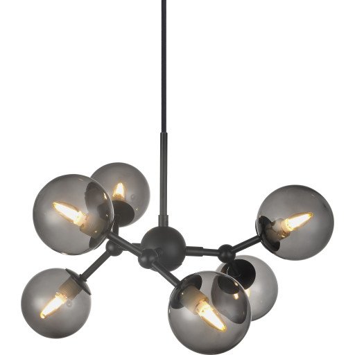 Halo Design Atom Lysekrone Sort/Smoke