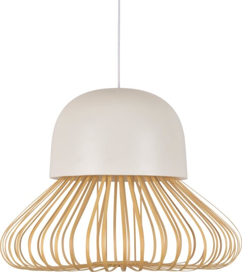 Hengelampe Forestier Anemos dimmbar Hvit Spisestue Bambus Design 42 Hvit