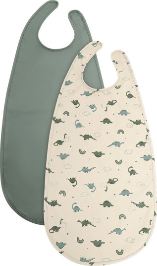 CeLaVi Long Pu Bib 2-Pack AGAVE GREEN One Size