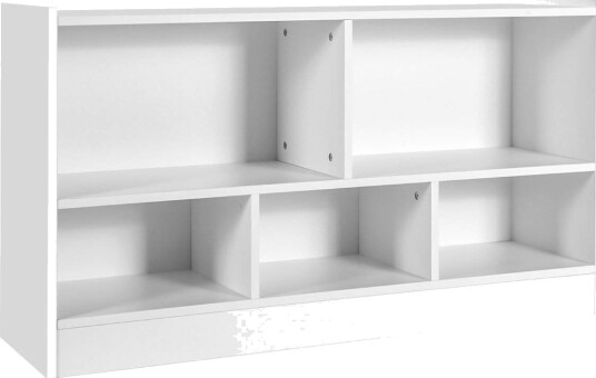 Lekeskap for barn laget av tre barnehylle bokhylle 111 x 30 x 61,5 cm hvit