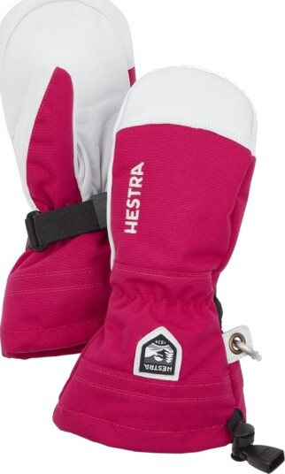 Hestra Juniors' Army Leather Heli Ski Mitt 3 Fuchsia Hestra Juniors' Army Leather Heli Ski Mitt 3 Fuchsia