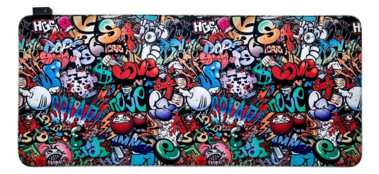 Musematte med RGB-belysning - Graffiti Musematte med RGB-belysning - Graffiti