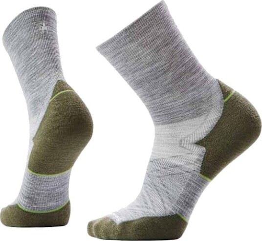 Smartwool Run Targeted Cushion Mid Crew Socks Light Gray L