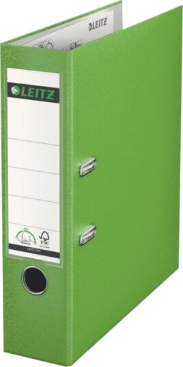 Leitz 180°   Hevarmbuefil   Bokryggbredde: 80 Mm   For A4 210 X 297 Mm   Kapasitet: 600 Ark   Lys Grønn