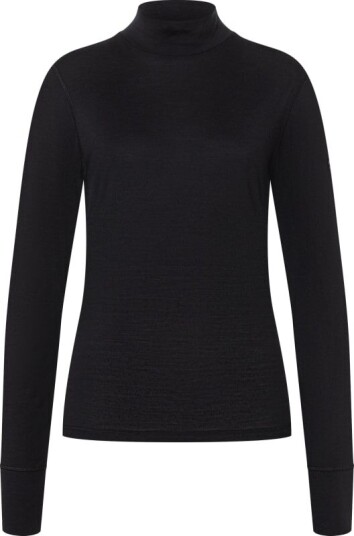 super.natural Women's Tundra175 Turtleneck L, Jet Black
