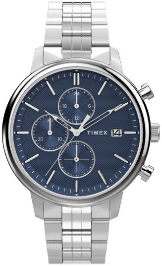 Timex Herreklokke TW2W67900 Trend Blå/Stål Ø45 mm