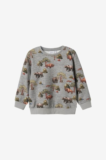 Name It Genser nmMolin LS Nreg Sweat Bru Box Grå Name It Genser nmMolin LS Nreg Sweat Bru Box Grå