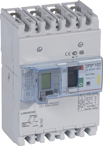 Legrand DPX3 160 Termisk Sikring + Jordfeil 4P 16A 16kA