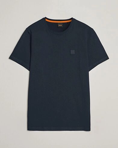 Boss ORANGE Tales Logo Crew Neck T-Shirt Dark Blue