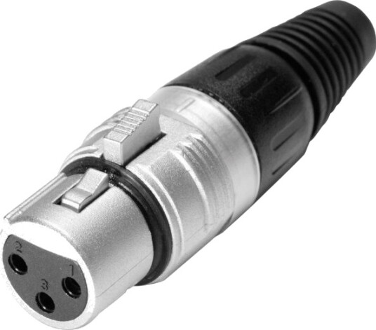 Hicon Hi-X3cf Xlr-Kontakt Rett Pol: 3 Sølv Sort 1 Stk