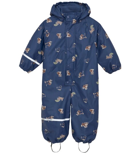 CeLaVi Rainwear Suit - Aop, W. Fleece - Blue - 70