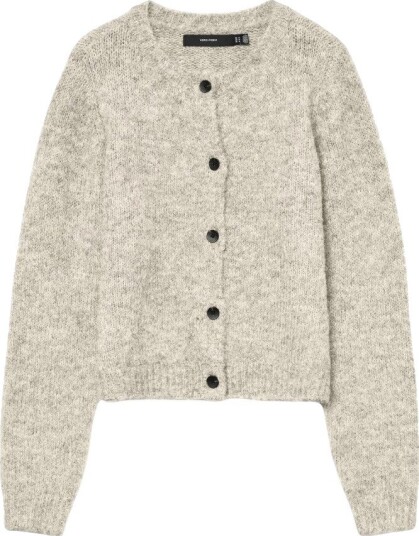 Vero Moda - Kardigan Vmnovah LS O-neck Button Cardi GA N - Grå Vero Moda - Kardigan Vmnovah LS O-neck Button Cardi GA N - Grå