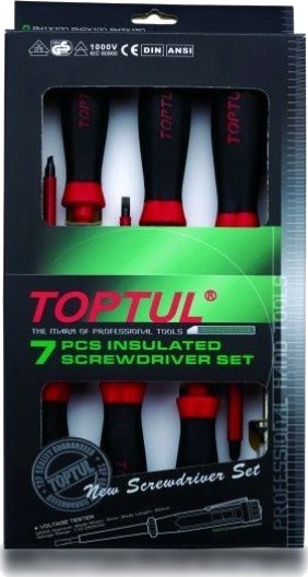 TOPTUL GAAE0704 Skrutrekkersett