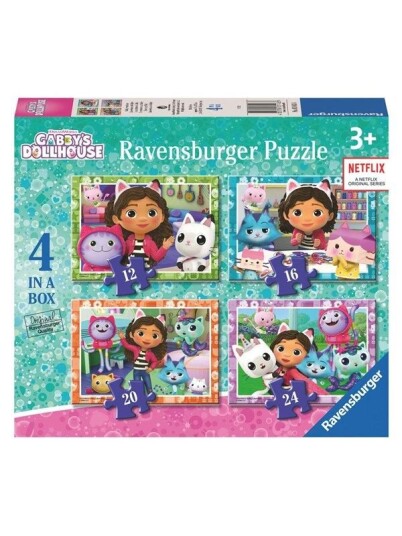 Ravensburger Gabby's Dollhouse Jigsaw Puzzle 4in1 Gulv